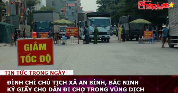 Đình chỉ Chủ tịch xã An Bình, Bắc Ninh ký giấy cho dân đi chợ trong vùng dịch