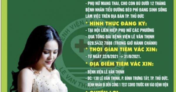 Bệnh viện Lê Văn Thịnh: Khám thai miễn phí và tiêm ngừa Covid-19 cho thai phụ