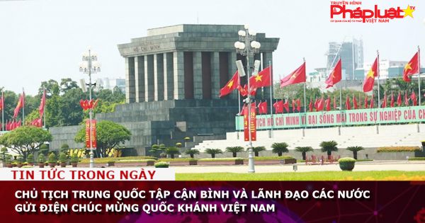 Chủ tịch Trung Quốc Tập Cận Bình và lãnh đạo các nước gửi điện chúc mừng Quốc khánh Việt Nam