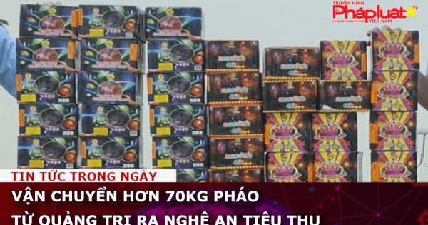 Vận chuyển hơn 70kg pháo từ Quảng Trị ra Nghệ An tiêu thụ