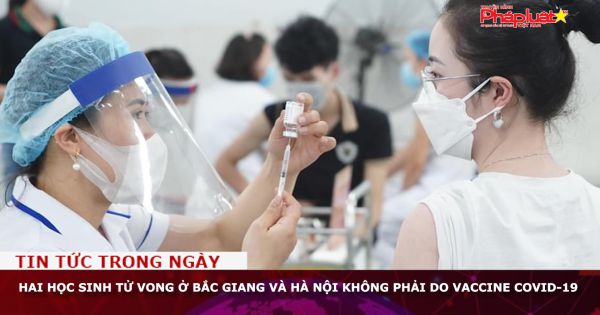 Hai học sinh tử vong ở Bắc Giang và Hà Nội không phải do vaccine Covid-19