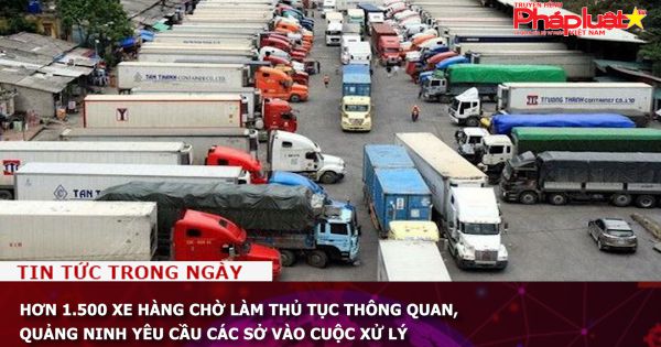 Hơn 1.500 xe hàng chờ làm thủ tục thông quan, Quảng Ninh yêu cầu các sở vào cuộc xử lý