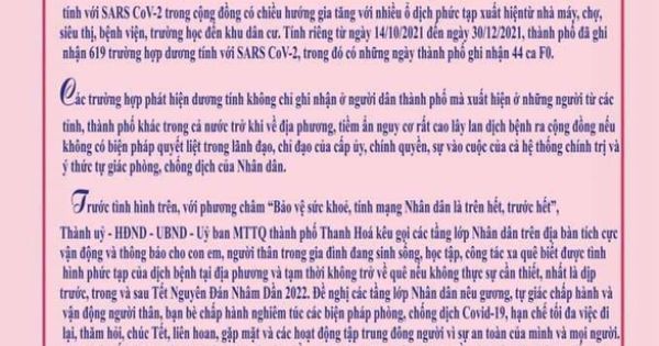 TP Thanh Hóa: “Không cấm người dân về quê dịp Tết”