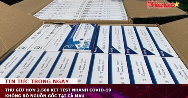 Thu giữ hơn 2.500 kit test nhanh COVID-19 không rõ nguồn gốc tại Cà Mau