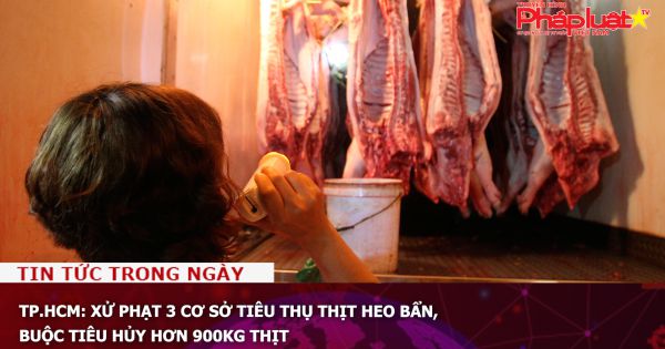 TP.HCM: Xử phạt 3 cơ sở tiêu thụ thịt heo bẩn, buộc tiêu hủy hơn 900kg thịt