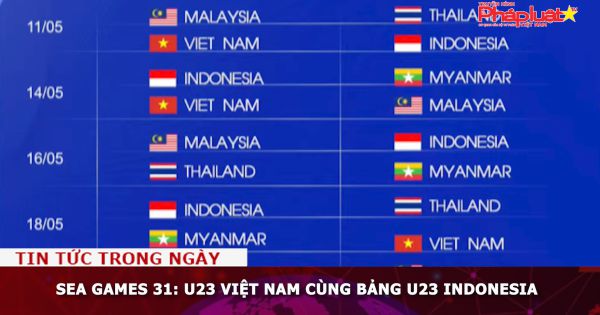SEA Games 31: U23 Việt Nam cùng bảng U23 Indonesia
