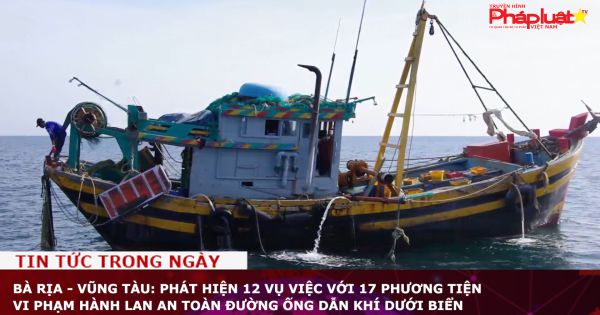 Bà Rịa - Vũng Tàu: Phát hiện 12 vụ việc với 17 phương tiện vi phạm hành lan an toàn đường ống dẫn khí dưới biển