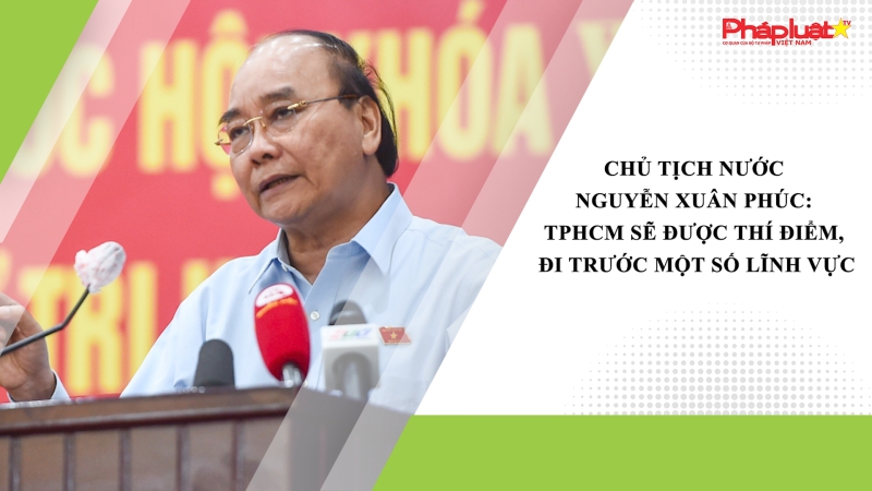 Chủ tịch nước Nguyễn Xuân Phúc: TPHCM sẽ được thí điểm, đi trước một số lĩnh vực