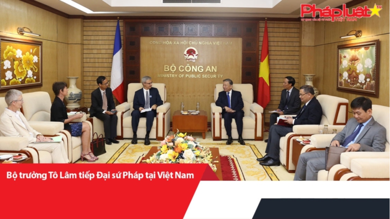 Bộ trưởng Tô Lâm tiếp Đại sứ Pháp tại Việt Nam