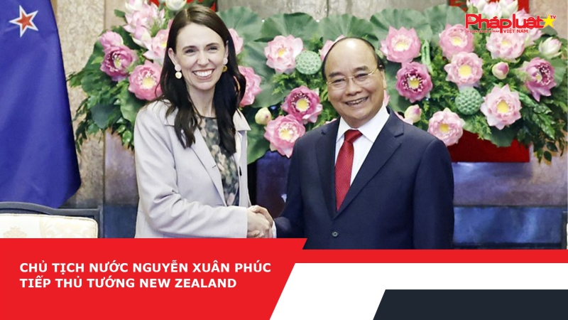 Chủ tịch nước Nguyễn Xuân Phúc tiếp Thủ tướng New Zealand