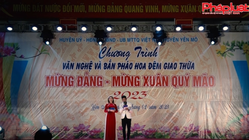 Ninh Bình: Huyện Yên Mô tổ chức chương trình nghệ thuật đêm giao thừa chào Xuân Quý Mão 2023