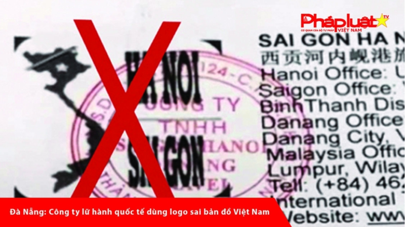 Đà Nẵng: Công ty lữ hành quốc tế dùng logo sai bản đồ Việt Nam
