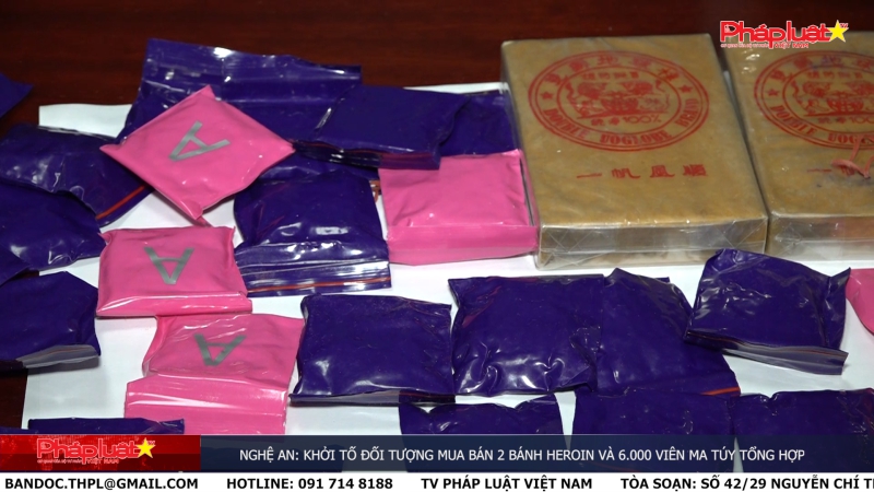 Nghệ An: Khởi tố đối tượng mua bán 2 bánh heroin và 6.000 viên ma túy tổng hợp