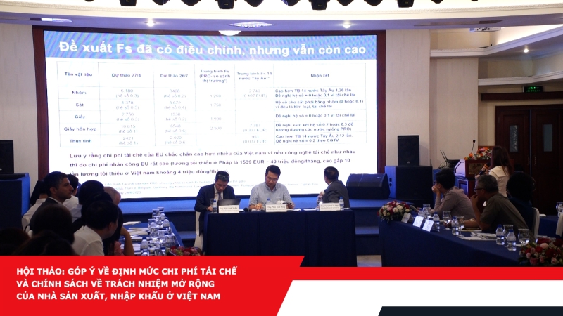 Hội thảo: Góp ý về định mức chi phí tái chế và chính sách về trách nhiệm mở rộng của nhà sản xuất, nhập khẩu ở Việt Nam