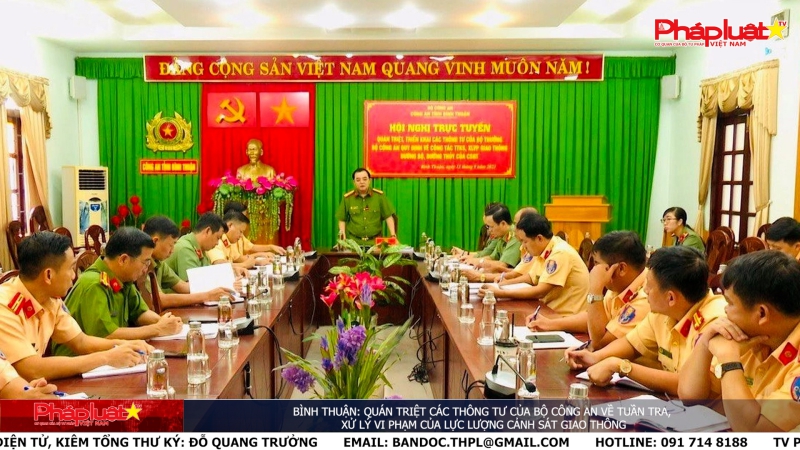 Bình Thuận: Quán triệt các thông tư của Bộ Công an về tuần tra, xử lý vi phạm của lực lượng cảnh sát giao thông