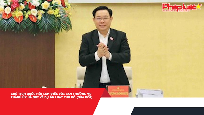 Chủ tịch Quốc hội làm việc với Ban Thường vụ Thành ủy Hà Nội về dự án Luật Thủ đô (sửa đổi)